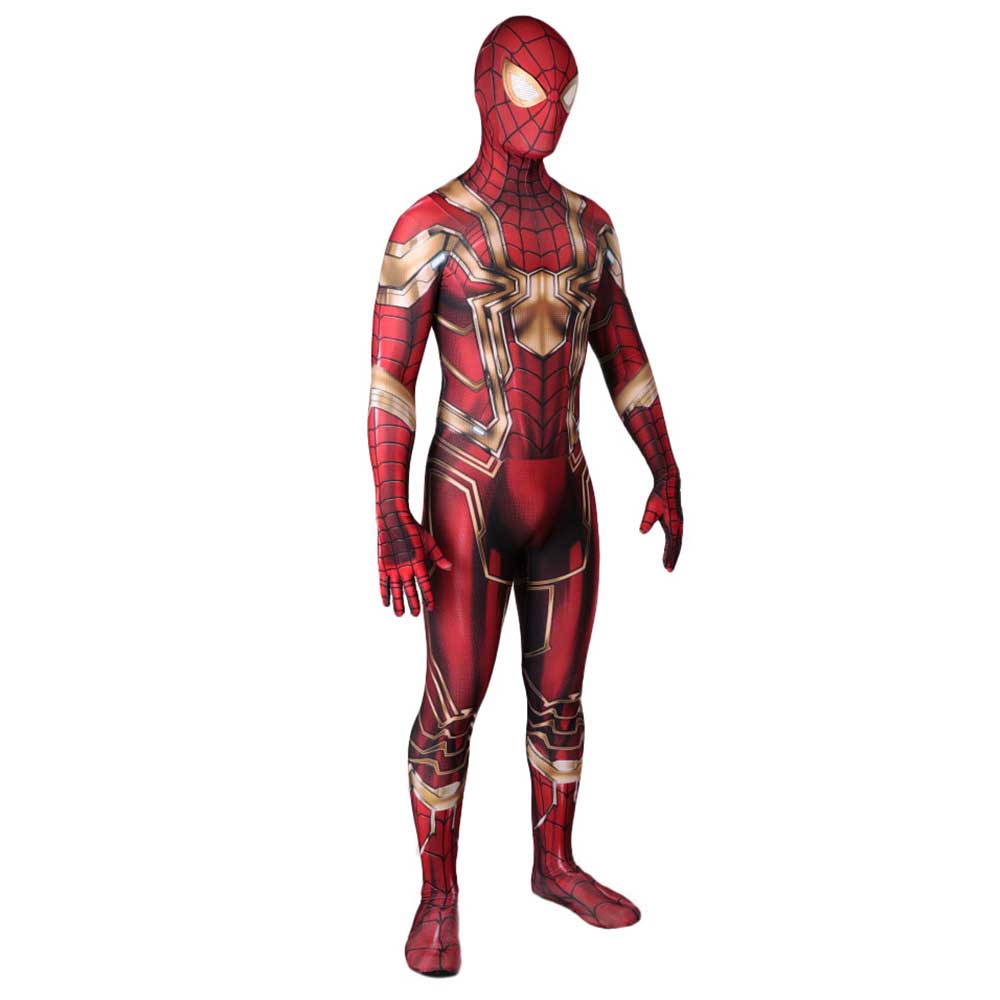 Jungen Männer Goldener Edition Eisen Spinne Cosplay Kostüme Spiderman Zentai Anzug