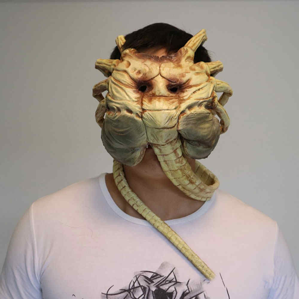 Facehugger Latex Maske Gesicht Alien Covenant Kostüm Halloween propus Claws Insekten Takerlama