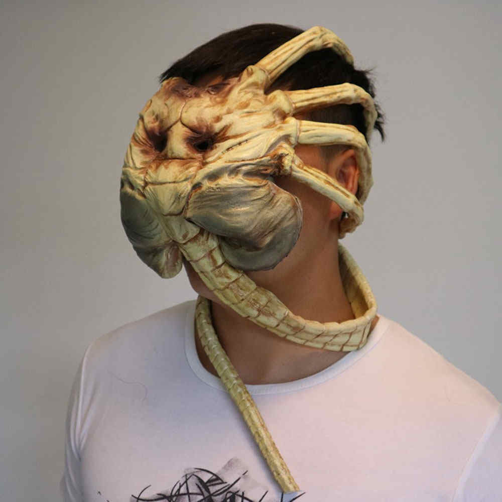 Facehugger Latex Maske Gesicht Alien Covenant Kostüm Halloween prop Scary Klauen Insect-Takerlama